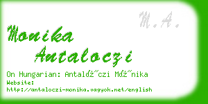monika antaloczi business card